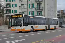 Mercedes Citaro 34, auf der Linie 7, fährt zur Haltestelle beim Bahnhof Solothurn. Die Aufnahme stammt vom 06.12.2021.