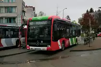 HLB Bus/MTV Mercedes Benz eCitaro am 28.12.21 in Hofheim Bahnhof