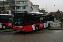 HLB Bus/MTV MAN Lions City Midibus am 28.12.21 in Hofheim Bahnhof