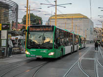 Graz. Wagen 173 der Graz Linien steht hier am 02.10.2021 am Grazer Jakominiplatz.