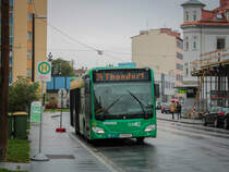 Graz. Am 10.10.2021 fand wieder der Graz Marathon statt, weshalb die Innenstadt gesperrt war und es deshalb zu großflächigen Umleitungen kam, so musste die Linie 34 bis zur Hüttenbrennergasse gekürzt werden. Wagen 123 konnte ich beim Abwarten seiner Stehzeit in der Endstation fotografieren.
