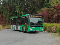 Graz. Am 12.10.2021 nahm ich die Gelegenheit, um noch ein letztes Mal die Linie 85 ausgiebig zu fotografieren, da einen Monat später diese eingestellt wurde. Vom Schlechtwetter ließ ich mich nicht abschrecken, durch dieses kamen zusätzliche Stellen in Betracht die bei Sonnenschein nicht umsetzbar gewesen wären. Dieses Bild von Wagen 112 entstand bei der Ankunft in Don Bosco.