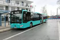 ICB Mercedes Benz Citaro 2 G Wagen 457 am 29.12.21 in Bad Vilbel Bhf