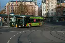 Mainzer Mobilität MAN Lions City Wagen 822 am 31.12.21 in Mainz Innenstadt