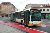 Mainzer Mobilität Mercedes Benz Citaro 2 G Wagen 964 am 31.12.21 in Mainz Innenstadt