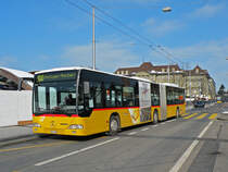 Mercedes Citaro der Post, auf der Linie 101, fährt zur Haltestelle Schanzenstrasse. Die Aufnahme stammt vom 18.02.2013.