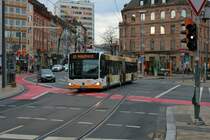 Mainzer Mobilität Mercedes Benz Citaro 2 G Wagen 901 am 31.12.21 in Mainz Innenstadt