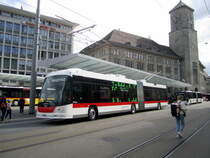 VBSG/St.Gallerbus Nr. 105 (Hess lighTram®19D DC) am 6.8.2021 beim Bahnhof