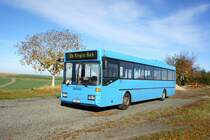 Bus Rheinland-Pfalz: Mercedes-Benz O 405 (KH-RH 412) der Rudolf Herz GmbH & Co. KG, aufgenommen im Oktober 2021 in der Nähe von Becherbach (​Pfalz), einer Ortsgemeinde im Landkreis Bad Kreuznach in Rheinland-Pfalz.