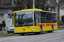 Mercedes Citaro 80 der BLT, auf der Linie 37, fährt zur Endstation am Aeschenplatz. Die Aufnahme stammt vom 16.12.2021.