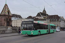 MAN Bus 762, auf der Linie 34, überquert die Mittlere Rheinbrücke. Die Aufnahme stammt vom 17.11.2021.