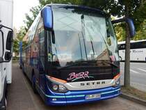 Setra 516 HD von Berr aus Deutschland mit Anhänger in Neubrandenburg am 19.06.2019