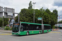 Mercedes Citaro 7038, auf der Linie 36, fährt zur Haltestelle St. Jakob. Die Aufnahme stammt vom 30.06.2021.