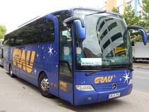 Mercedes Travego von Grau aus Deutschland in Neubrandenburg am 02.07.2019