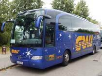 Mercedes Travego von Grau aus Deutschland in Neubrandenburg am 02.07.2019