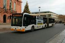 Mainzer Mobilität Mercedes Benz Citaro 2 G Wagen 911 am 31.12.21 in Mainz Innenstadt
