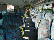 Der Fahrgastraum des Mercedes Conecto der MVVG in Neubrandenburg am 09.08.2019