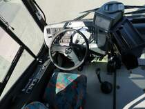 Der Fahrerarbeitsplatz eines MAN SÜ 283 der MVVG in Neubrandenburg am 23.08.2019