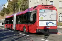 Heckansicht des Volvo 7900 Hybrid 884 von BERNMOBIL am 26.2.22 beim Kursaal.