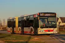 Stadtwerke Neuss 231, Mercedes-Benz C2 G Baujahr 2019, auf dem Weg nach Rosellerheide als 841, 28.2.2022, Am Linckhof, Allerheiligen