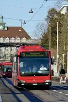 BERNMOBIL MB Citaro Facelift CNG 853 am 26.2.22 auf der Kornhausbrücke.