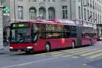 MB Citaro Facelift CNG 849 von BERNMOBIL am 26.2.22 beim Bahnhof Bern.