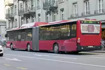 Heckansicht des MB Citaro Facelift CNG 849 von BERNMOBIL am 26.2.22 beim Bahnhof Bern.