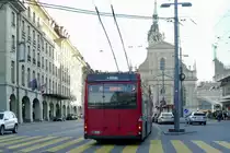 Heck des HESS Lighttram 25 DC 50 von BERNMOBIL am 26.2.22 beim Bahnhof Bern.