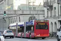 Heck des HESS Lighttram 25 DC 42 von BERNMOBIL am 26.2.22 beim Bahnhof Bern.