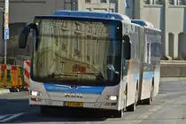 EF 1196, MAN Lion’s City von Emile Frisch, unterwegs in den Straßen der Stadt Luxemburg. 04.12.2019