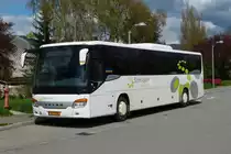 SL 3336, Setra 416 UL von Sales Lentz, gesehen nahe der Mosel in Remich.17.04.2016

