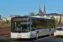 SL 3358, MAN Lion’s City, in den Straßen der Stadt Luxemburg unterwegs. 04.12.2019