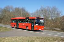 Bus Rheinland-Pfalz: Mercedes-Benz O 407 (KH-RH 789) der Rudolf Herz GmbH & Co. KG, aufgenommen im März 2022 in der Nähe von Herrstein, einer Ortsgemeinde im Landkreis Birkenfeld.
