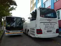 Setra 516 MD von Nadolny Reisen und MAN Lion's Coach von Kollek Reisen aus Deutschland in Neubrandenburg am 14.09.2019