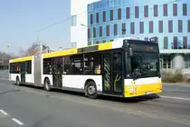 Stadtbus Mainz: MAN NG der MVG Mainz / Mainzer Verkehrsgesellschaft (Wagen 723 / MZ-WS 723), aufgenommen im März 2022 in der Nähe der Haltestelle  Bismarckplatz  in Mainz.