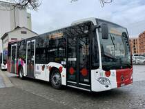 MB C2 K 6001 der TPF am 31.3.22 bei der Abfahrg vom Bahnhof Düdingen.
