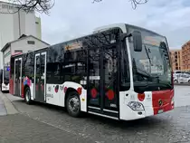 MB C2 K 6001 der TPF am 31.3.22 bei der Abfahrg vom Bahnhof Düdingen.