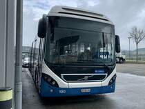 Volvo 7900 Hybrid 190 der VBZ am 31.3.22 bei Volvo in Münchenbuchsee.