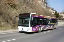Bus Eisenach / Bus Wartburgkreis: Mercedes-Benz Citaro C2 (EA-HZ 91) vom Verkehrsunternehmen Wartburgmobil (VUW), aufgenommen im März 2022 im Stadtgebiet von Eisenach.