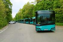 ICB Solaris Urbino 18 Wagen 464 am 23.04.22 in Frankfurt am Main 