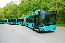 ICB Solaris Urbino 18 Wagen 464 am 23.04.22 in Frankfurt am Main