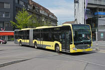 Mercedes Citaro 167, auf der Linie 2, fährt zur Haltestelle beim Bahnhof Thun. Die Aufnahme stammt vom 21.04.2022.