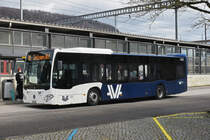 AVA Mercedes Citaro, auf der Linie 6, wartet an der Haltestelle beim Bahnhof Rothrist. Die Aufnahme stammt vom 11.03.2020.