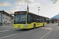 Citaro 2. Generation von Ledermair (SZ-196KI) als Linie 501 in Thaur, Dörferstraße. Aufenommen 27.4.2022.