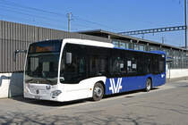 AVA Mercedes Citaro wartet als Dienstfahrt (Linie 3) an der Haltestelle beim Bahnhof Rothrist. Die Aufnahme stammt vom 10.03.2022.