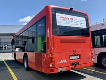 Heckansicht des HESS SwissAlpin Nr. 50 der AFA am 14.5.22 bei Interbus in Kerzers.