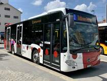MB C2 K 6004 der tpf am 14.5.22 bei der Ankunft beim Bahnhof Düdingen.