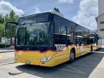 MB C2 hybrid Nr. 125 '11678'  FR 300 631  vom PU Wieland Bus, Murten am 14.5.22 auf dem Bahnhofplatz Düdingen.