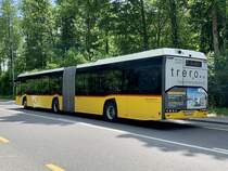 Heckansicht des Solaris Urbino 18 '11206' vom PU SteinerBus AG, Ortschwaben am 19.5.22 zwischen Hinterkappellen und Bethlehem.