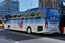 Heckansicht Volvo 9700 von Voyages Roulliard aus Frankreich, gesehen am Bahnhof in Luxemburg. 05.2022